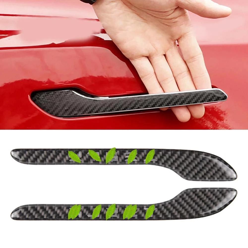 4 Stuks Deur Handvat Wrap Cover Voor Tesla Model 3 Carbon Fiber Protector Sticker Modely Accessoires Model3 Model Y