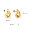 French Personality Trendy Style Metal Does Not Fade, Gold-Plated Exaggerated Natural Water Drop Shape Hollow Earrings For Girls
