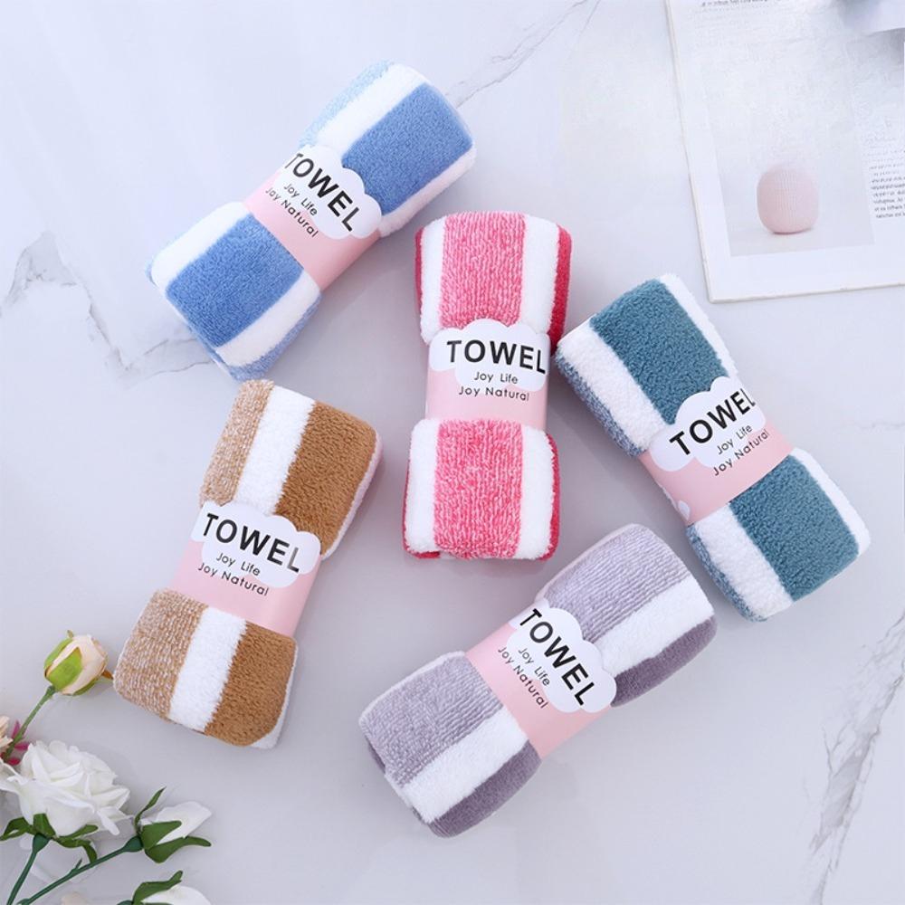 1 Pc Stripe Thickened Absorbent Soft Bath Towel for Home