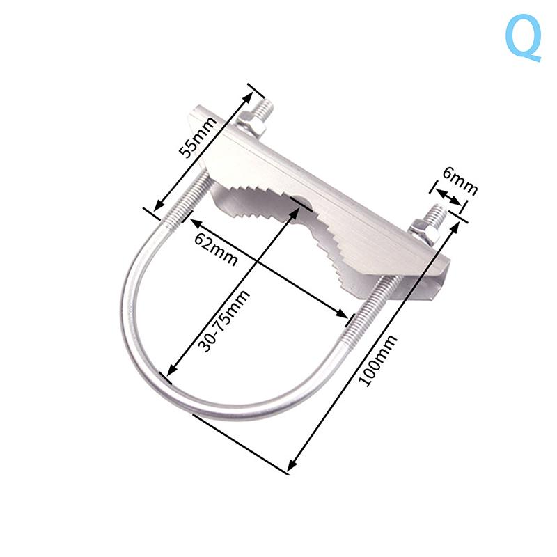For TV,CB,Ham Double Antenna Mast Clamp V Jaw Block With M6 U Bolts Heavy Duty Anti-Rust Mast To Mast Mount Bracket Kit