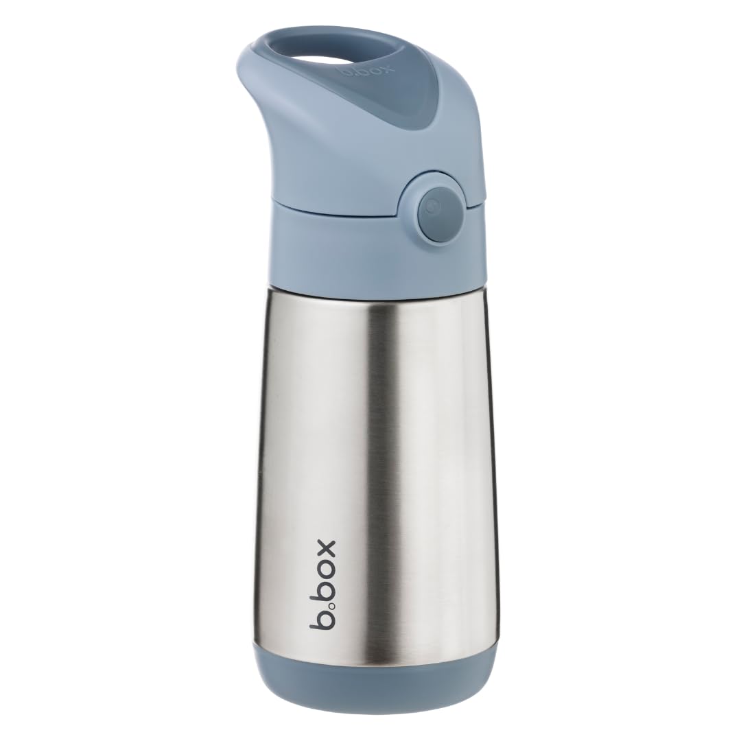 

Insulated Drink Bottle with Keeps Drinks Hot or Dishwasher Safe Steel b.box Straw, Cold, One-Push Operation, Top-Rack [Authentic b.box Product]