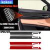 Carbon Fiber Car Accessories Front Door Panel Interior Trim Cover Soft Sticker For BMW 7 Series F01 730li 740li 750li 2009-2014