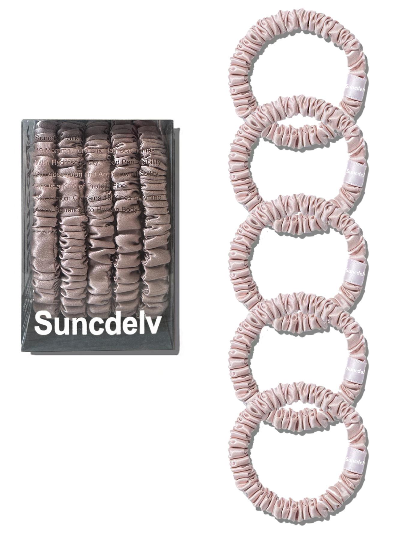 

5 шт. 100% чистый шелк тутового дерева резинки для волос ручной работы женские аксессуары для волос для девочек чистый цвет натуральные резинки для волос коробка