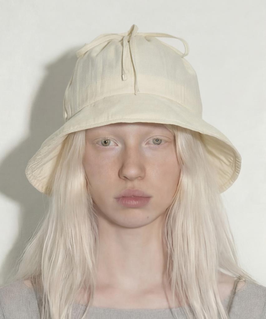 Eondeokeonteulolseutyudio Summer Nylon Bucket Hat Fold Bucket / Drawstring / Nc Lemon