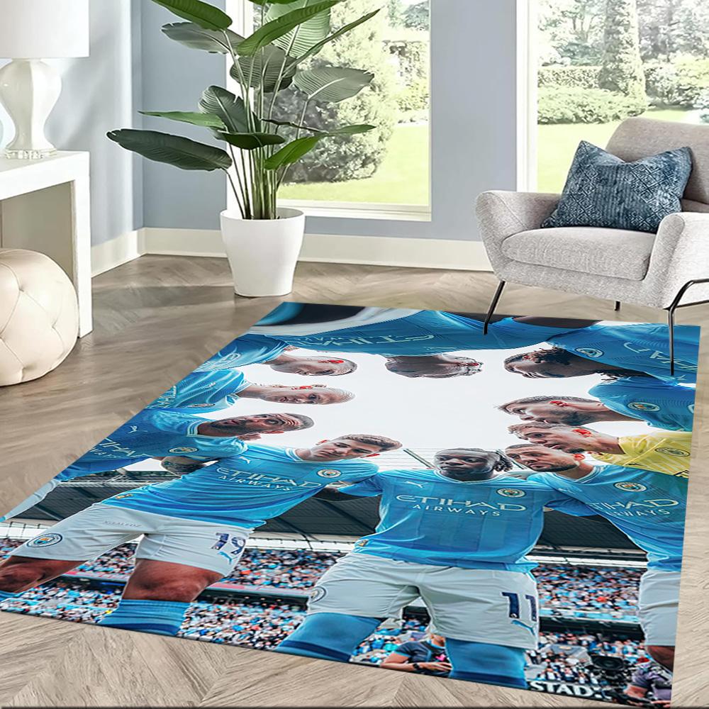 Manchester City Area Rug Perfect For Kitchen Entryway Bedrooms Balcony Antislip Rug Anime Office Decor Luxury Gift For Birthday Christmas Wedding
