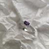 Silver Ring with Natural Amethyst 0.477ct, Item Weight 1.93 G (2179306)