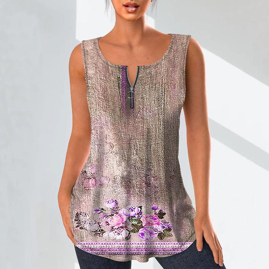 

Женская мода рубашки с v-образным вырезом повседневные топы футболка дамы жилет с 3D красивыми цветами и принтом плюс размер блузка без рукавов топы на бретелях 8XL красный