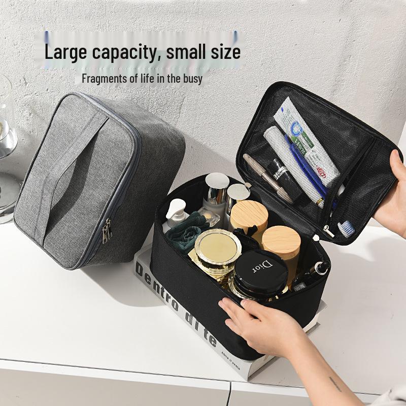 Pánská voděodolná cestovní toaletní taška - Velká kapacita, přenosná, ruční úložný prostor na péči o pleť.