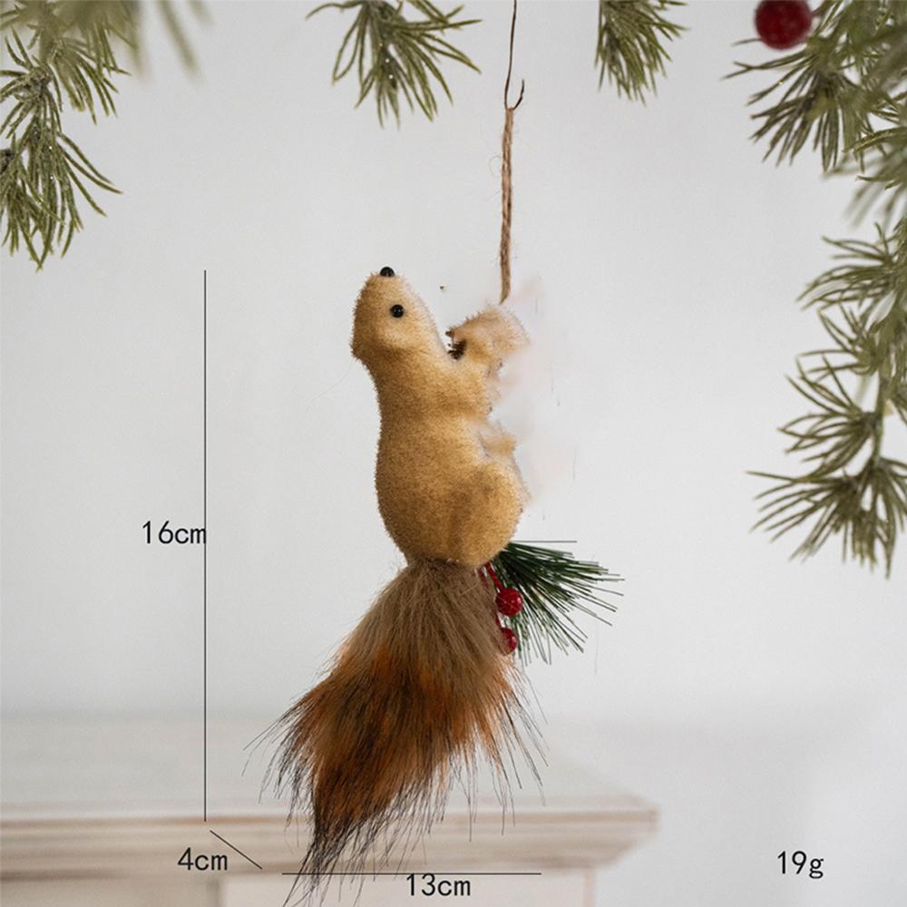 

Милый искусственный кулон в виде белки, рождественские подвески на елку, украшения, имитация белки, поделка, рождественский садовый кулон-кукла, украшения