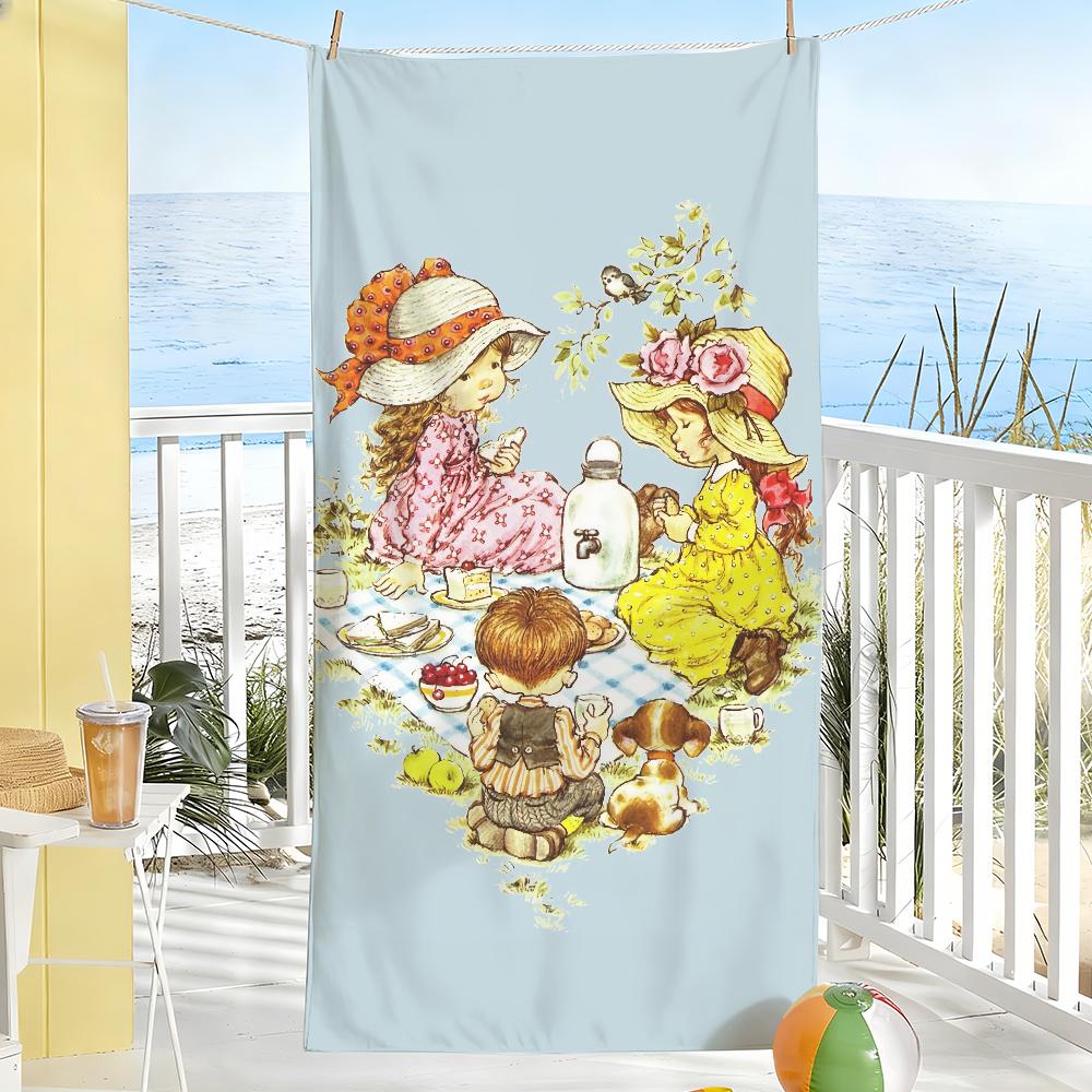 Art S-Sarah Kay Schaukelmädchen Handtuch Weich Pool Geschenk für Reise Fitnessstudio Dusche Camping Schnelltrocknend Sport Große Strandhandtücher