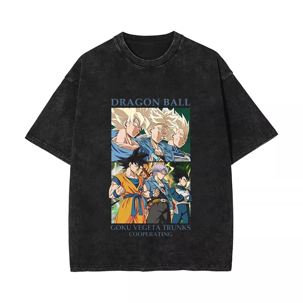 Summer Dragon Ball Gohan Nostalgic Anime Men's Washable T-shirt Heavyweight Family Matching