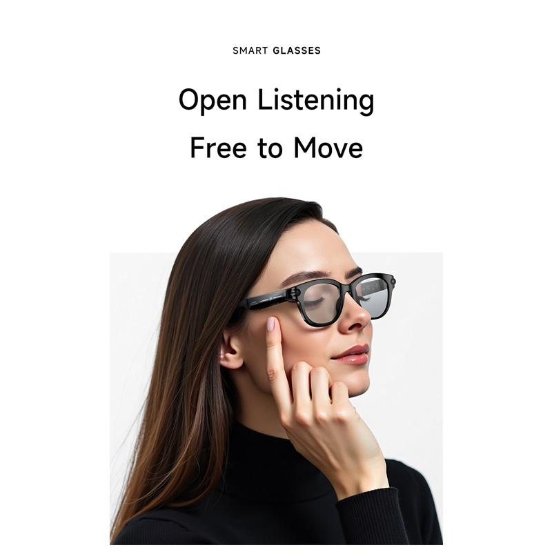 2026 Inteligentne Okulary AI dla Mężczyzn Kobiet Kamera HD 200W Wideo 1080P Asystent Głosowy AI Tłumaczenie Odtwarzanie Muzyki Latarka LED