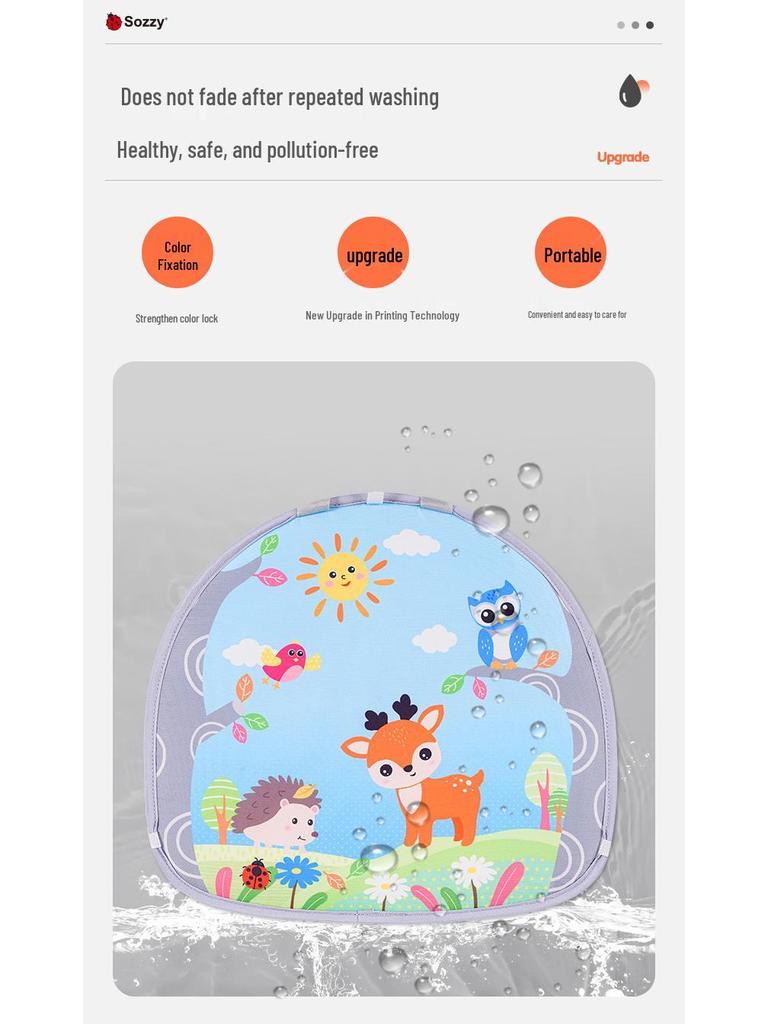 Sozzy Baby Stroller Soothing Toy: Travel Car Bed Pendant for 1-Year-Olds - Early Education Hanging Bell.