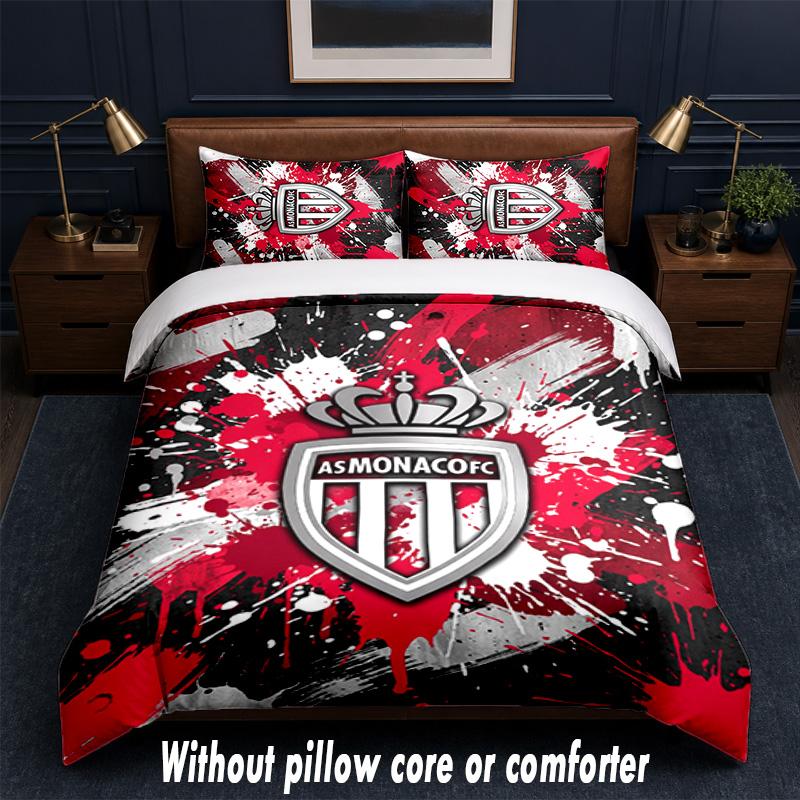 Monaco FC Design Bed Bedding Set 1 Duvet Cover + 2 Pillowcases Soft Breathable Household Bed Linens
