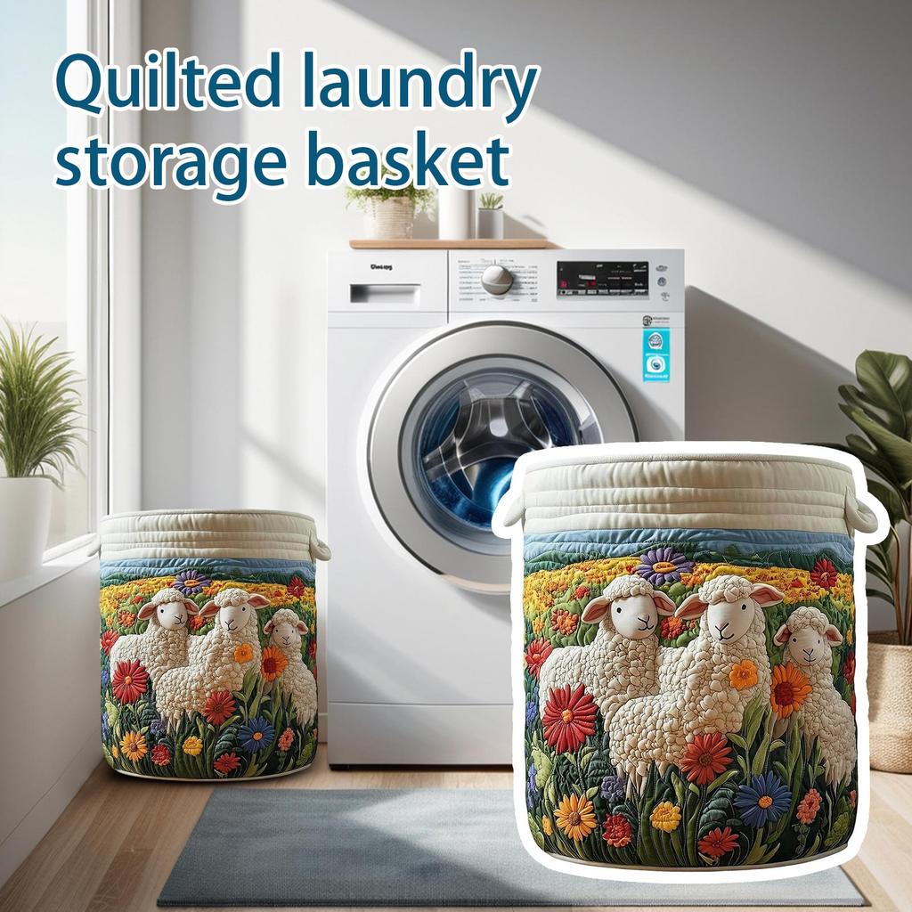 Quilted Laundry Storage Basket, And Suitable For Storing Dirty Clothes.