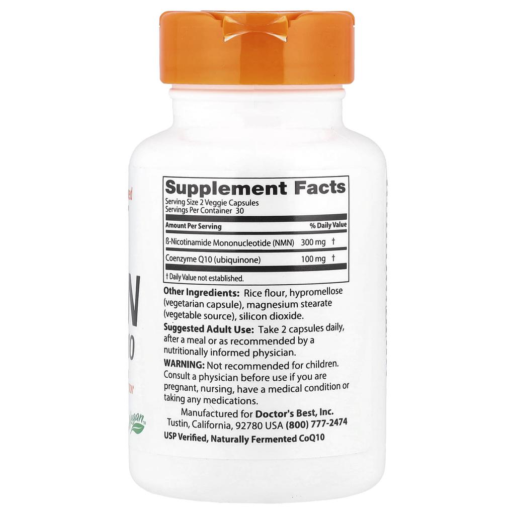 Doctor's Best Nmn + Coq10, 60 Veggie Caps