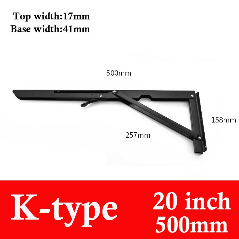 

2 упаковки 8-20 дюймов черный треугольный складной угловой кронштейн Регулируемый настенный прочный подшипник полка кронштейн DIY домашний стол скамейка K-20 inch