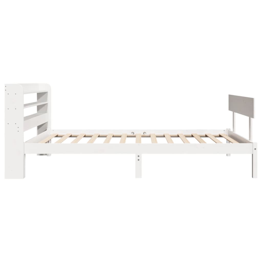 Vidaxl Rama Łóżka Bez Materaca, Biała, 90X190 Cm, Lite Drewno Sosnowe