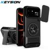 KEYSION Magnetic Phone Case for Infinix Note 60 Ultra 5G Slide Camera Protection Upright Stand 360° Ring Shockproof Back Cover