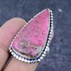 Natural Rhodonite Gemstone Handmade 925 Sterling Silver Jewelry Ring Size 8 Z2b65