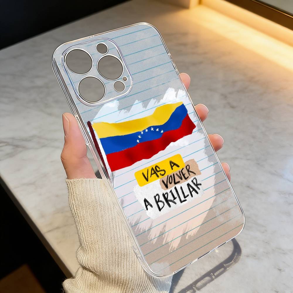 

Venezuela esthetic Art FLAG Phone Case Transparent Silicone Soft For iPhone 17 16 15 14 13 12 11 Mini Pro Max Plus iPhone12PROMAX