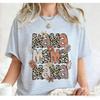 Funny Stripe Leopard Mama Print Women's Short Sleeves T-Shirt Loose Casual Summer Outdoor Street Women's Tees Tops