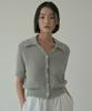 Lingseoul Open Collar Cotton Knit-Mint