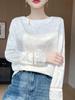 Spring New Heavy Embroidery Jacquard Long Sleeve Retro Chinese Style Round Neck Plus Size Women's Top