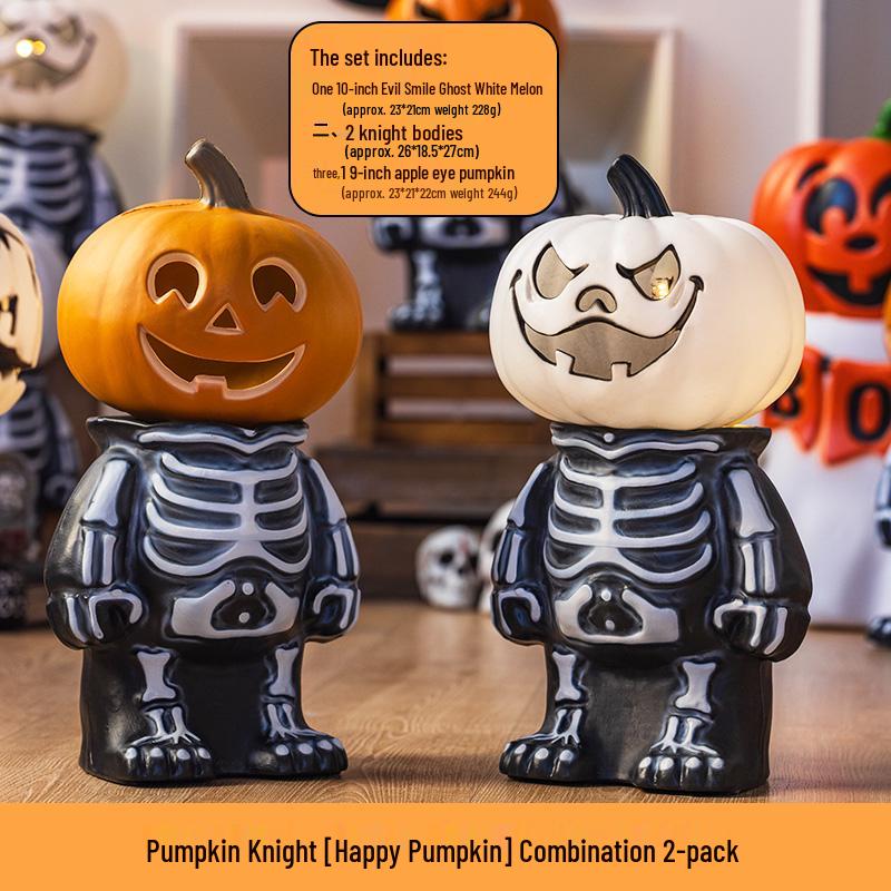 Luminous White Pumpkin Lantern: Large Halloween Decoration for Shopping Malls & Theme Events