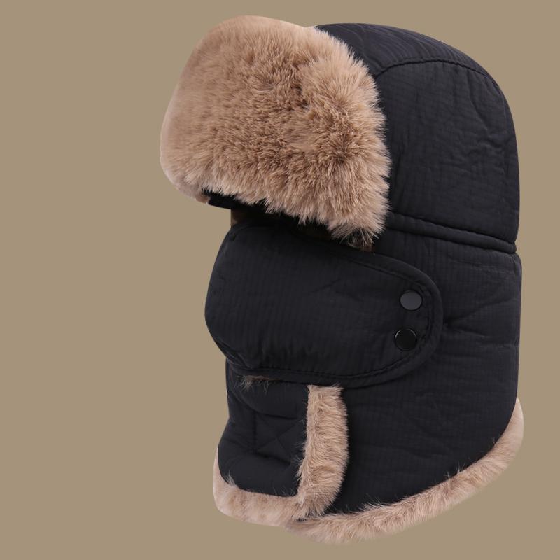 Winter Cycling Hat For Men & Women - Windproof Earflap Beanie With Faux Fur Lining, Warm & Breathable Outdoor Sports Mask