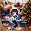 Michael Jackson Muster Runder Teppich, Innen-/Außenmatte, für Picknick, Spielzimmer, Schlafzimmer, Büro, Wohnzimmer, Heimdeko Teppich, Geburtstagsgeschenk
