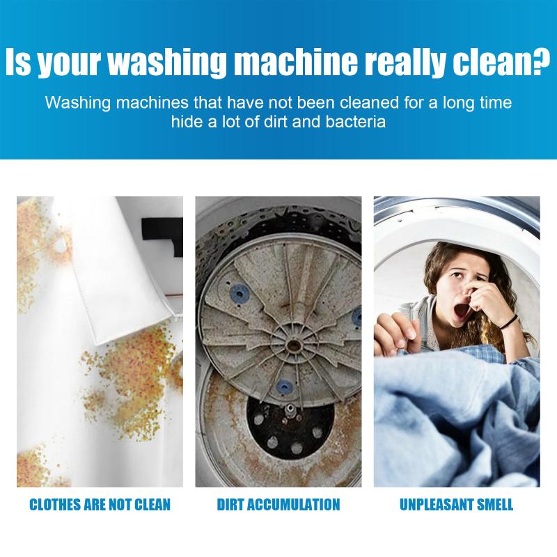 Washing Machine Cleaner 20 Tablets Powerful Deodorizing Foaming Formula Suitable for Drum and Clothes Fresh Appliance Maintenance