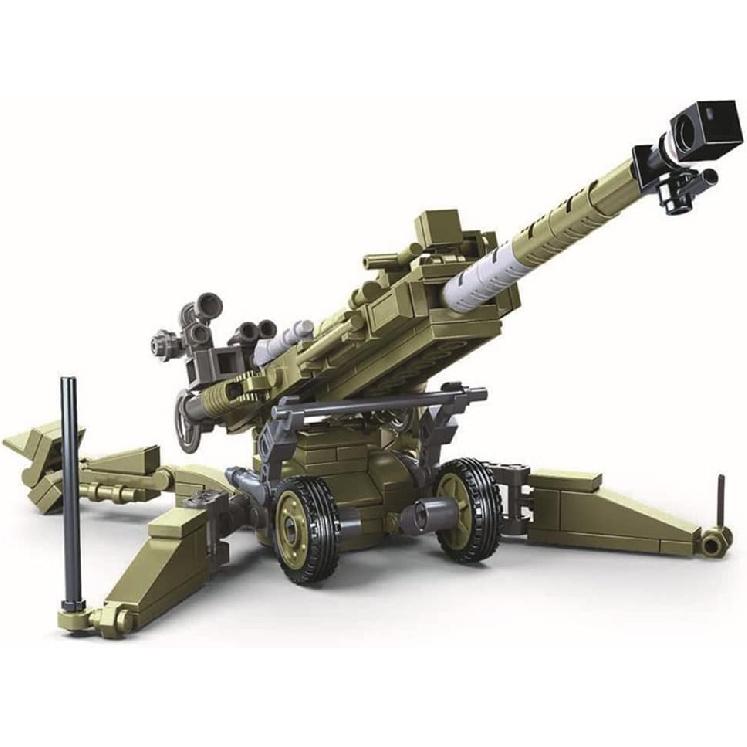 2022 New Anti-Tank Gun, Military Brick Sets, Army Series Building Block with 2 Soldiers Figures (258 Pieces)