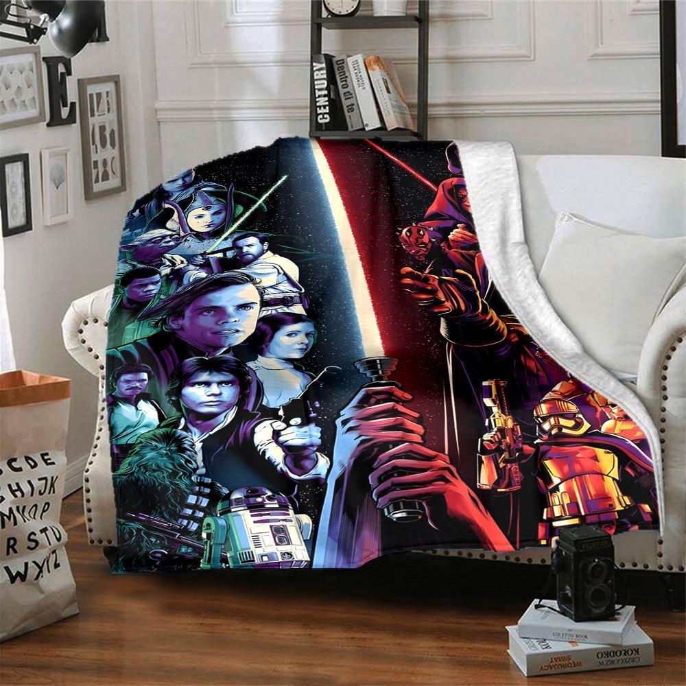 Star Wars Blanket Comfortable Perfect for Bed Sofa Couch Four Seasons Multipurpose Warmthful Decor Ideal Gift For Birthday Valentine'S Day