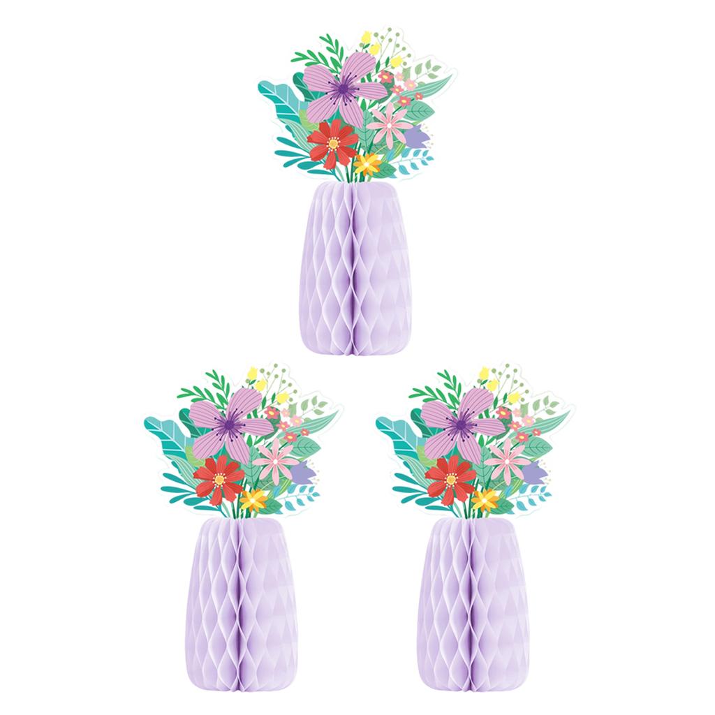 Colored Paper Vase Honeycomb Holiday Decoration for Easter Tabletop Centerpieces Wedding Receptions Festival Decoration