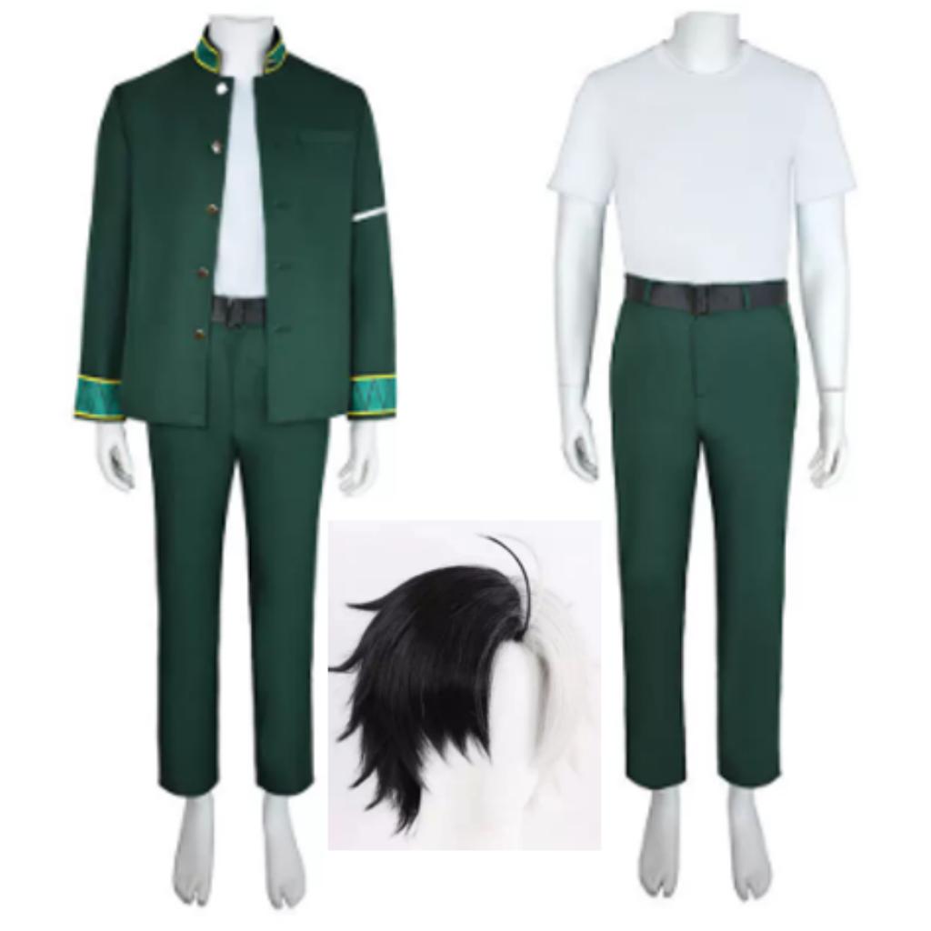 Costume Cosplay Anime Giacca a Vento Uniforme Parrucca Costumi di Halloween Gioco Outfit Roleplay di Alta Qualità per Uomo e Donna Vendita Calda