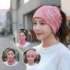 Women's Multifunctional Neck and Hat Scarf: Warm Twist Cap & Mask for Autumn/Winter