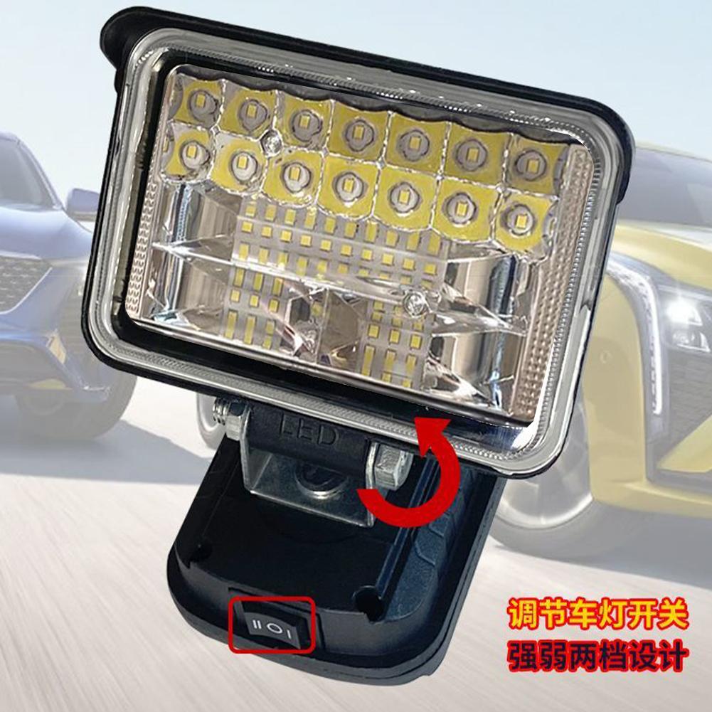 Dual USB Power Bank For Makita Lithium Battery Emergency Lights 2-7Inch Large Lens Car LED Work Lamp Light Torch