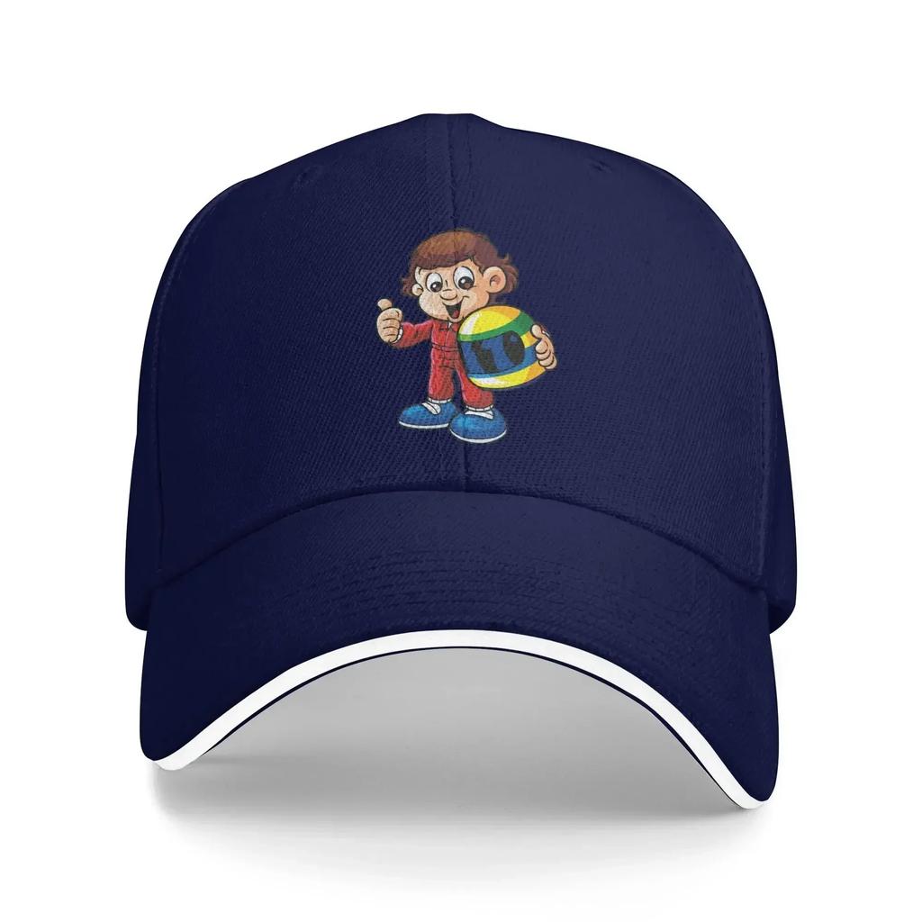 Unisex Senninha Ayrton Senna Outdoor Hat Summer Trucker Cap Casual Baseball CapSports Hats