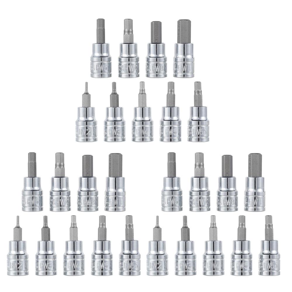 9/18/27Pcs 2-10mm Hex Bit Socke 3/8inch DR Drive Drill Metric Tools Kit Durable Impact Allen Key Sockets Hand Tools Accessories