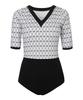 Soltipeullawo Repeated Ribbon Signature Monokini White