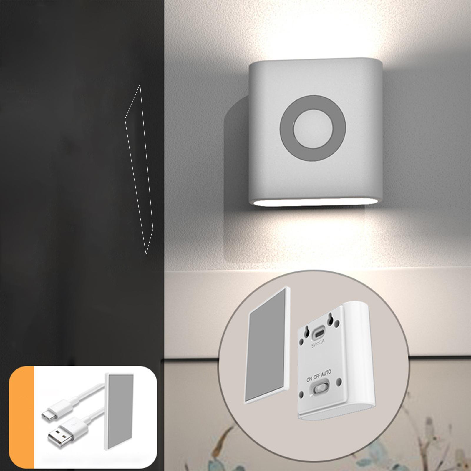 

Индукционная лампа для спящего человеческого тела, прикроватная лампа для спальни, ночник для сна в шкафу, Use Battery белый