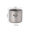 1pc Titanium Alloy Coffee Cup Double Layer Tea Cup Outdoor Camping Tableware