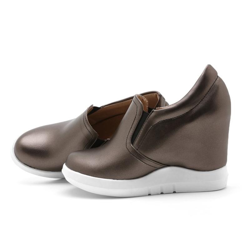 White Wedge Shoes Women Sneakers Spring Autumn Hidden Heels Ladies Loafers Shoes Casual Comfort Wedges Platform Female Shoes