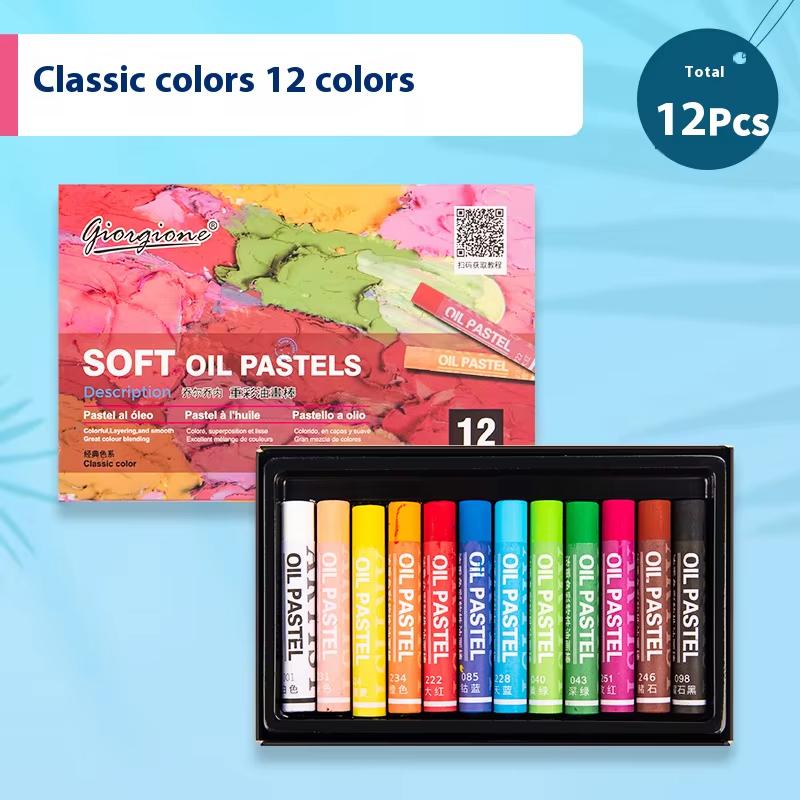 12/25/38/50 Colors Soft Oil Pastels For Kids Artists Art Drawing Blending Non-Toxic Heavy Color Crayons Painting Sticks Full Set