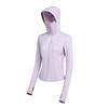 Short sunscreen clothing Slim-fitting stand-up collar sports jacket Women's waist light and cold silk cool outdoor hooded sunscreen clothing