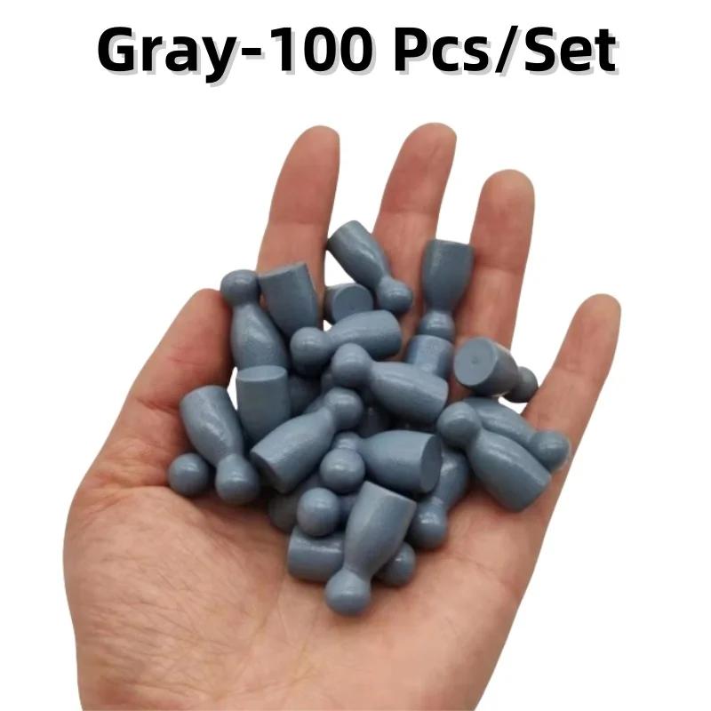 100 Pcs Colorful Wooden Chess Markers 24x12mm Board Game Tokens Marking Pieces for Strategy Games