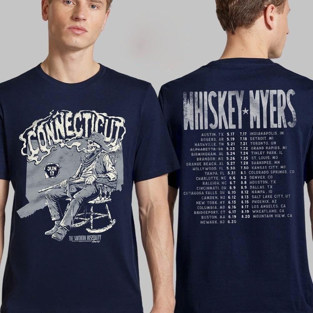 Whiskey Myers Bridgeport Connecticut Merch Tee At The Hartford T-Shirt Reprint XL