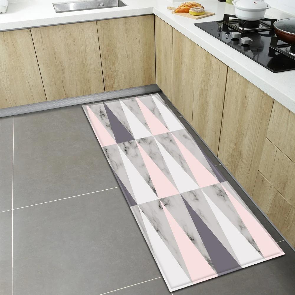 Wzorzysta Mata Podłogowa z Teksturą Marmuru do Domu Kuchni Dekoracja Przed Drzwiami Mata Podłogowa