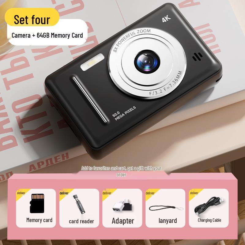 Retro CCD Portable Dual Flash Card Camera for New Students